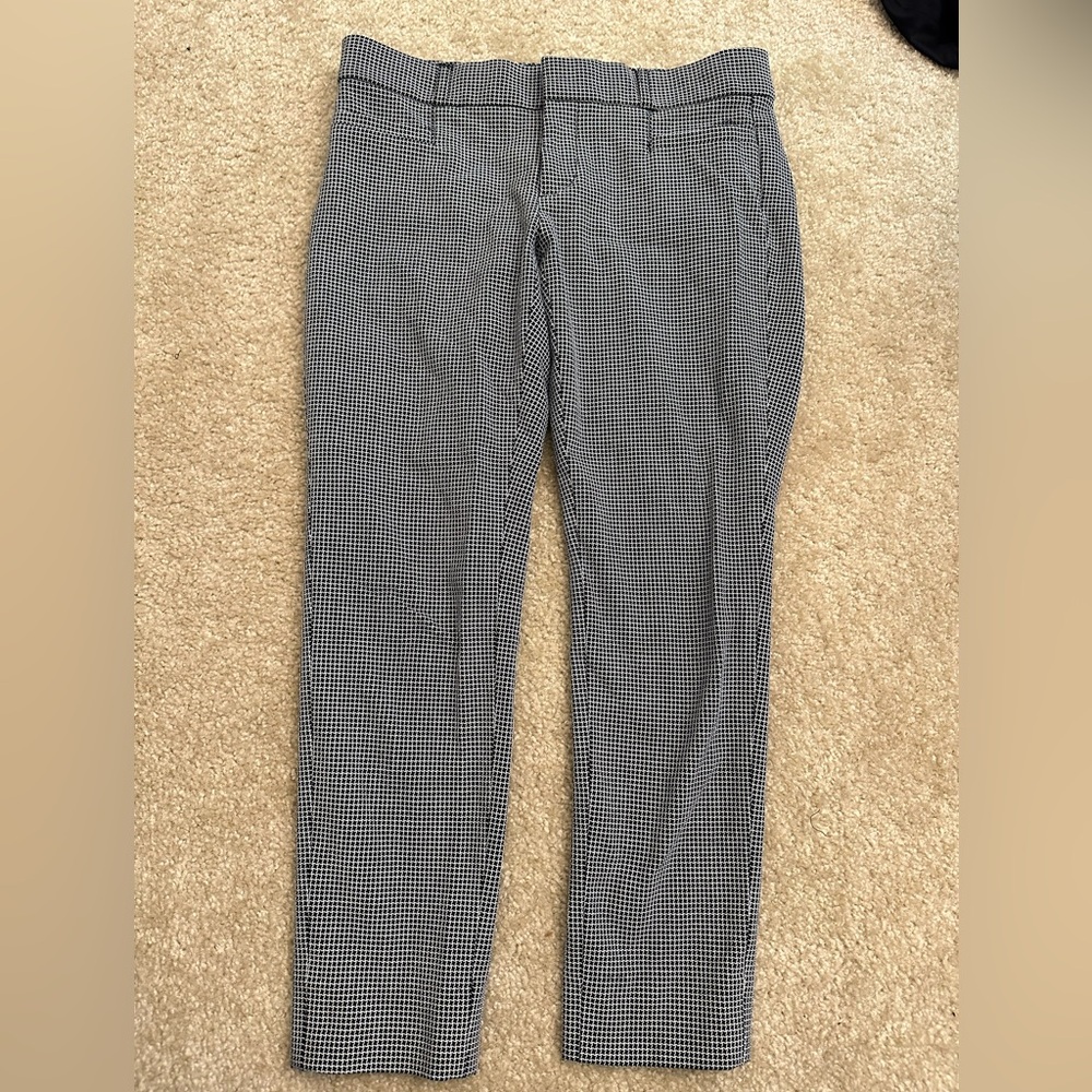 Banana Republic Black and White Patterned Pants